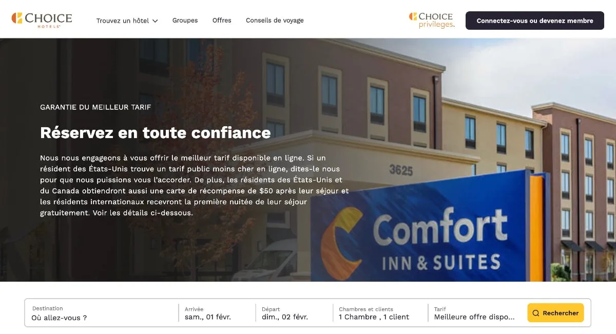 code promo choice hotels