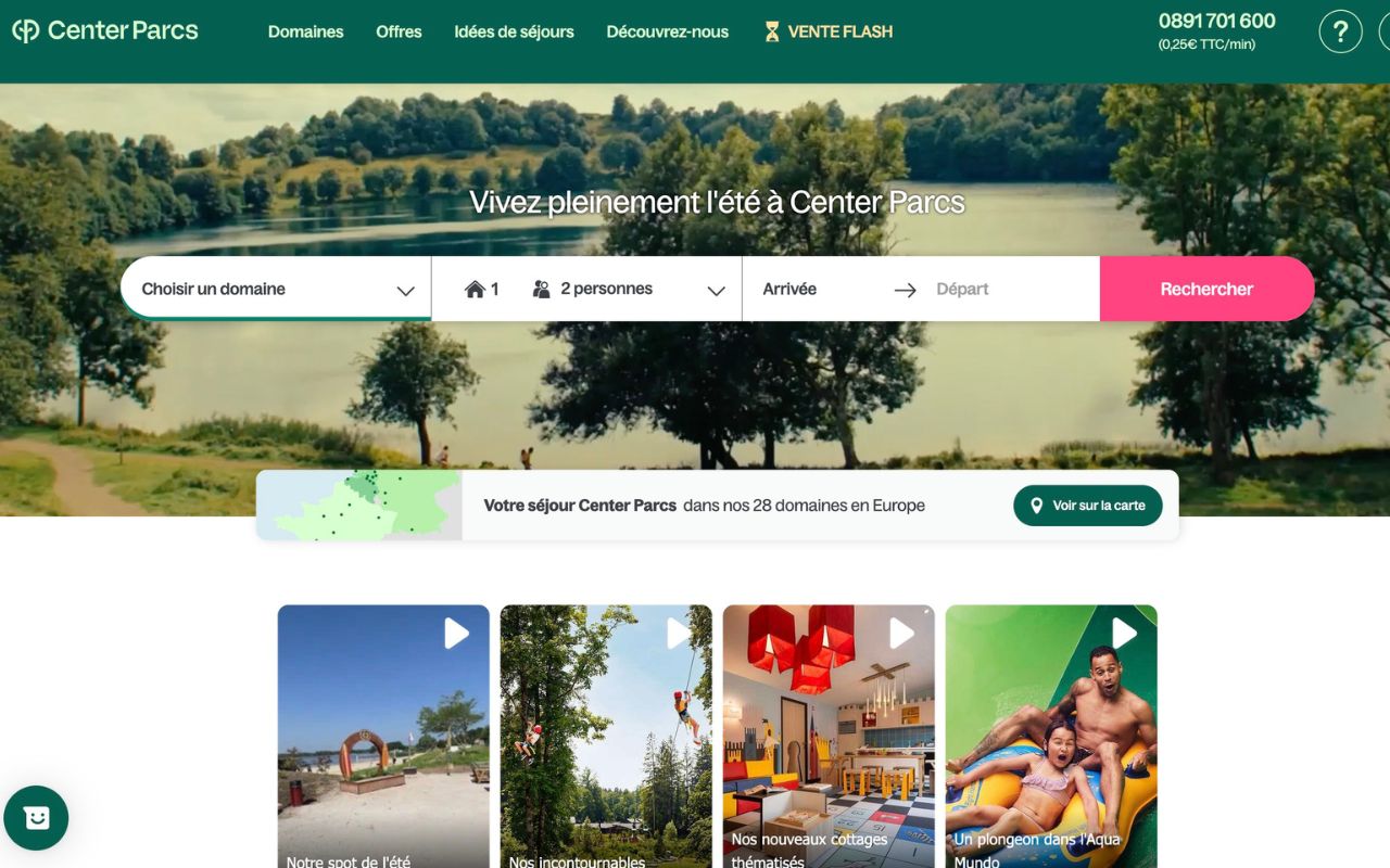 code promo center parcs