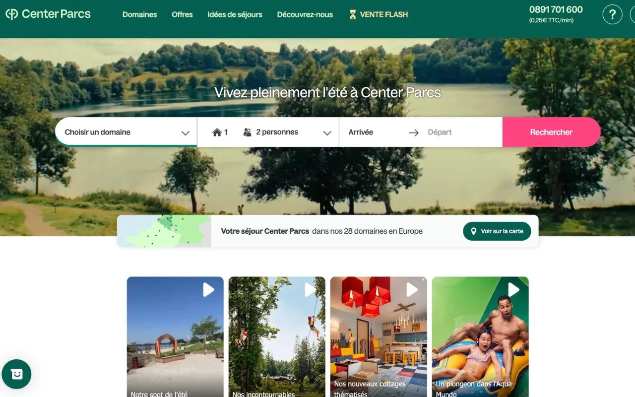 code promo center parcs