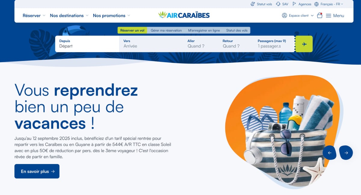 code promo air caraibes