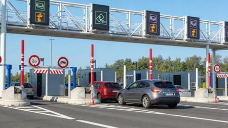 voiture au télépéage autoroute